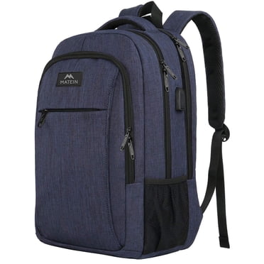 Matein 15.6inch Laptop Backpack, 32L Travel Backpack with USB Charging Port for Men Women, Blue