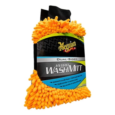 Meguiar's Meguiar's X210200 Mitaine de Lavage Hybride - Mitaine de Lavage en Microfibre Extrêmement Moelleuse F/épilation Douce pendant le Lavage