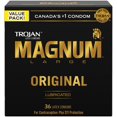 thumbnail image 1 of Trojan Magnum Extra Large Lubricated Latex Condoms, 36 Count, 1 of 7