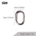 thumbnail image 4 of Greensen 100Pcs Stainless Steel Oval Split Rings Swivel Snap Carp Fishing Tackle Connector, Fishing Tackle, Fishing Split Rings, 4 of 8