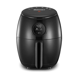 Elite Gourmet EAF2612D Personal 2.1Qt Compact Space Saving Programmable Hot Air Fryer, Oil-Less Healthy Cooker, Timer & Temperature Controls, 1000W, Black