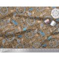 thumbnail image 2 of Soimoi Modal Satin Fabric Feather & Dream Catcher Home Decor Decor Fabric Printed Yard 42 Inch Wide, 2 of 3