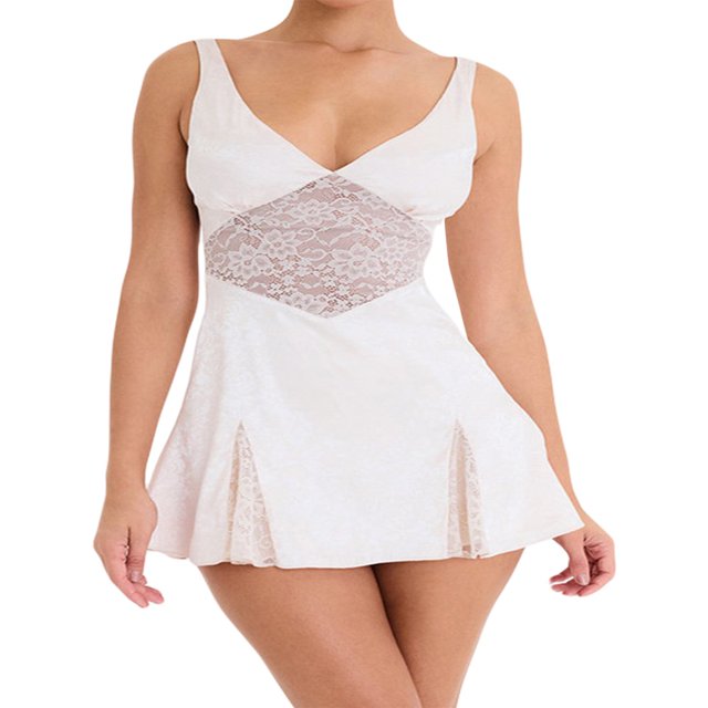 Robe Mini de Fête Décontractée d'Été Boho à Bretelles Spaghetti et Col en V pour Femmes