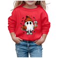 thumbnail image 1 of GDREDA Chandails à Capuchon Tendance pour Filles Chandails pour Enfants Stylés Mignons Imprimés Col Rond Manches Longues pour Usage Quotidien Rouge,11-12 Ans, 1 of 4