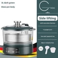 thumbnail image 3 of FLKWOP Low Carb Rice Cooker Low Sugar Digital Steamer, Intelligent Lifting Sugar Removal Rice Cooker, with Stainless Steel Steamer Tray, Touch Control, Automatic Drain Rice Steamer, 3 L, 3 of 8
