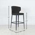 thumbnail image 2 of Tabouret de Bar à Dossier Ailé Rembourré de Qualité Contractuelle Cabo (26 Po/29 Po), 2 of 3
