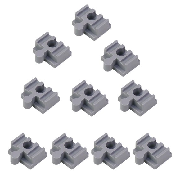 Shengyu 10Pcs Wood Train Track Adapter for Set Toy Kits Building Stem Building Games Gray
