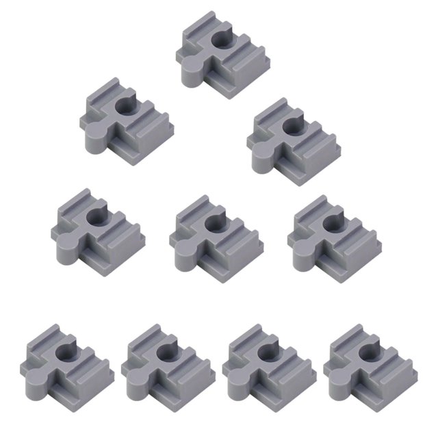 Shengyu 10Pcs Wood Train Track Adapter for Set Toy Kits Building Stem Building Games Gray