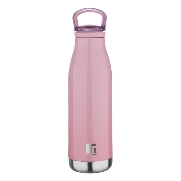 Metallic Rose Thermo Steel Bottle Or Flask 500ml | Hot & Cold, Vacuum Insulated - For Water, Coffee, Tea, Soup, Juice - Use In Office, Commute, Sports, Travel - Screw On Top Lid | Rust & Leak Proof