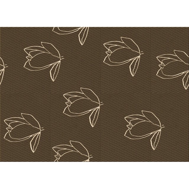 Ahgly Company Machine Washable Indoor Rectangle Transitional Oak Brown Area Rugs, 3' x 5'
