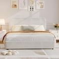 thumbnail image 2 of Bingirl Full Upholstered Velvet Platform Bed Frame with 4 Storage Drawers, Wooden Slats Support, No Box Spring Needed, Easy Assembly, Noise-Free, Beige, 2 of 7