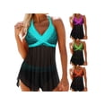 thumbnail image 2 of Gupgi Plus Size Swimsuits for Women 2 Piece Bathing Suits Tankini Top and Panties, 2 of 4