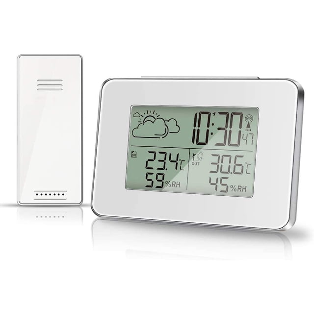 Station Météo Sans Fil Thermomètre Intérieur Extérieur avec Capteurs Extérieurs