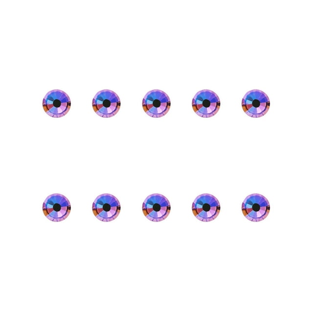 mmirethe Rhinestones Flat-Bottom Multi-faceted Sides DIY Handcraft Excellent Gloss Manicure Crystal Different Styles Mobile Phone Light Purple AB