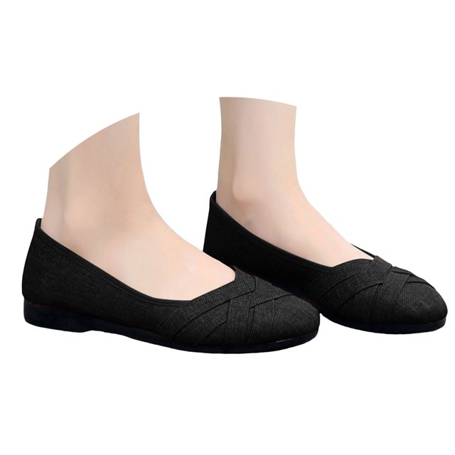 Dakaela Chaussures Plates pour Femmes Bout Rond Habillées Mary Jane Ballerines à Enfiler Marche Travail Mocassins Bleu 6