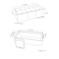 thumbnail image 4 of WyndenHall Franklin Extra Large Rectangular Storage Ottoman with 3 Serving Trays, 4 of 7