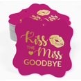 thumbnail image 2 of Inkdotpot Pack Of 50 Kiss The Miss Goodbye Bridal Shower Paper Tags DIY Craft Bracket Shape Real Gold Foil Hang Tags, 2 of 7