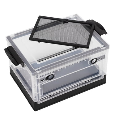 Terrarium pour Reptiles, Réservoir Pliable à Ouverture Frontale pour Reptiles, Enceinte pour Reptiles, Cage pour Reptiles, Transporteur pour Reptiles avec Poulies pour Rutine, Poulet, Hamster