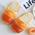 thumbnail image 2 of CEHVOM Adult Autumn Winter Warm Home Shoes Simulation Bread Memory Foam Sole Slippers, 2 of 4