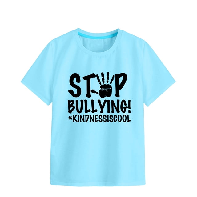 WEAIXIMIUNG T-Shirts pour Adolescentes 16-18 Filles Manches Courtes Col Rond T-Shirts Imprimés 6 Couleurs