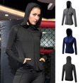 thumbnail image 2 of Women Full-zip Hooded Jackets Sport Hoodie Raglan Long Sleeves Pockets Workout Running Exercise Gym Track, 2 of 8