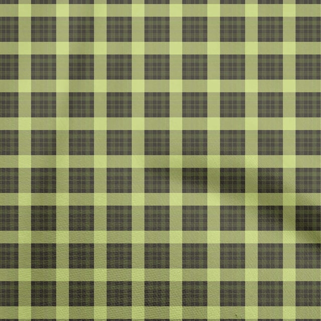 oneOone Velvet Light Green Fabric Tartan Craft Projects Decor Fabric Printed By The Yard 58 Inch Wide