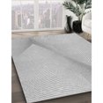 thumbnail image 3 of Ahgly Tapis d'Intérieur Lavable en Machine Carré Transitionnel Gris Platine, 4 Pieds Carré, 3 of 7