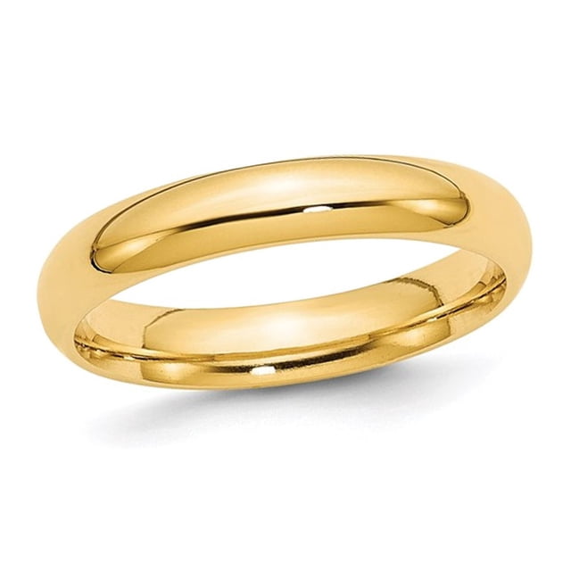 Ladies Yellow Plated Sterling Silver 4mm Wedding Band Ring