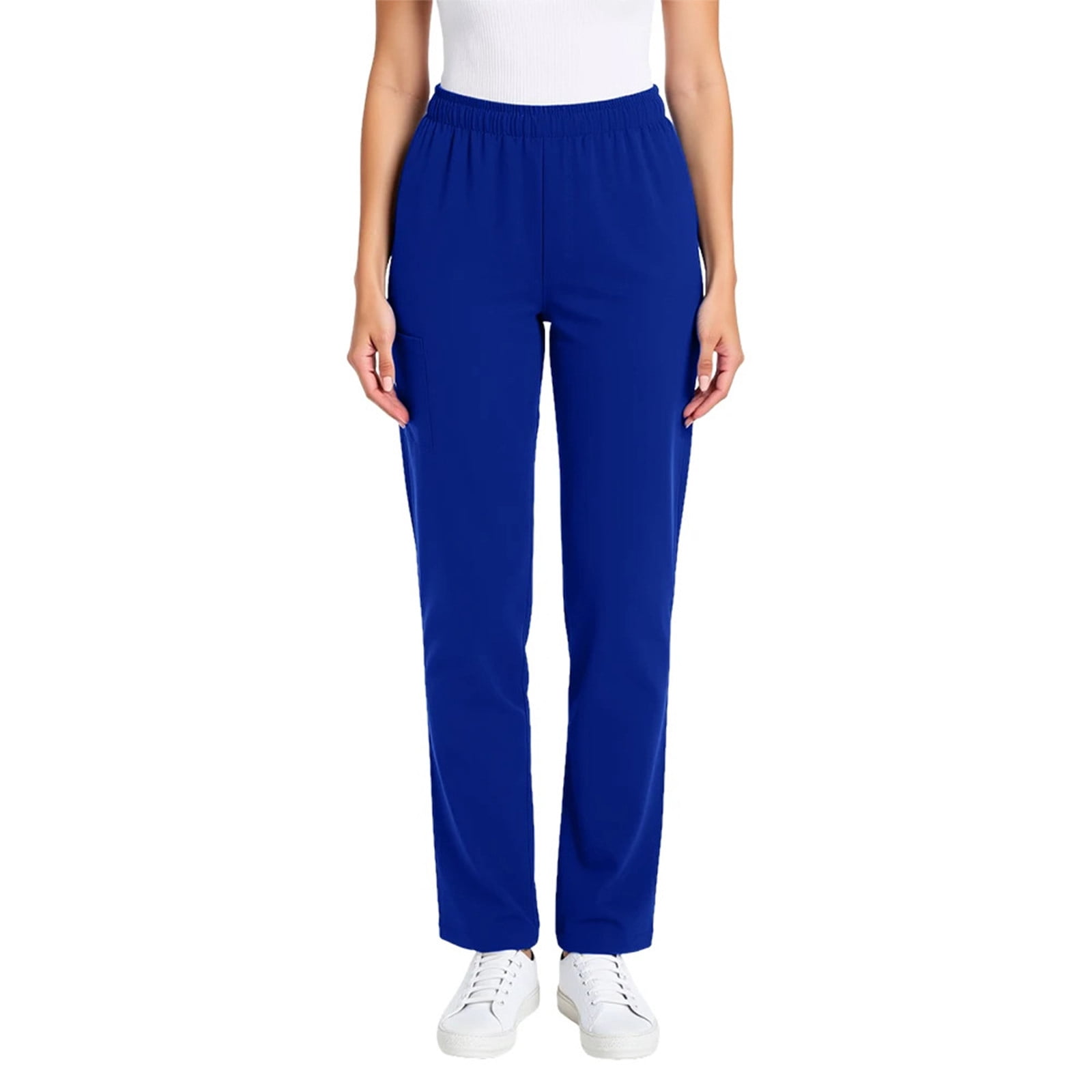 HongQid Sarraus pour Femmes Taille Mi-Haute Jambe Fuselée Pantalon Cargo Bas en Tissu Extensible Tailles Régulières/petites