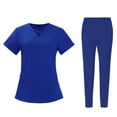 thumbnail image 1 of TISHITA Nursing Scrub Set Comfortable Breathable with Pockets Fashion Tops Pants Bright Blue S, 1 of 8