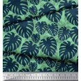 thumbnail image 3 of Soimoi Green Poly Georgette Fabric Monstera Leaves Print Fabric by Yard 52 Inch Wide, 3 of 3