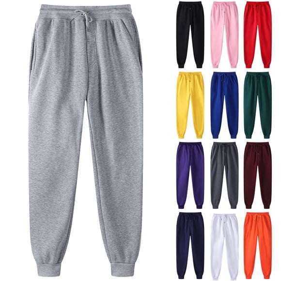LIBRCLO Mens Sweatpants with Pockets, Drawstring Hip-hop Pants Joggers & Sweatpants Men, Gray M