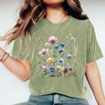 thumbnail image 2 of RKSTN Hauts d'Été pour Femmes Décontractés Coupe Ample Polyvalents T-Shirts Graphiques Mode à Imprimé Floral Respirants Manches Courtes Col Rond T-shirt Blouses, Cadeaux de la Fête des Mères, 2 of 5