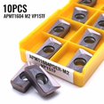 thumbnail image 1 of 10pcs APMT1604PDER-M2 VP15TF Carbide Inserts CNC, 1 of 9