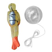 Glow-in-The-Dark Fish Tank Decorations, Cute Little Diver Aquarium Decoration, Floating Aquarium Accessories, Fish Playmate for Fish Tank Swimming Pool (Blue) 0.79x0.71x2.56"