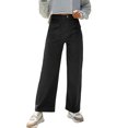 thumbnail image 1 of Bmisegm Jeans Cargo Amples Taille Haute pour Femmes, Noir, m, 1 of 6