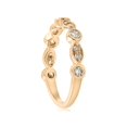 thumbnail image 2 of 1/2ct Diamond Wedding Ring 14k Yellow Gold Stackable Bezel 3/4 Eternity Band, 2 of 4