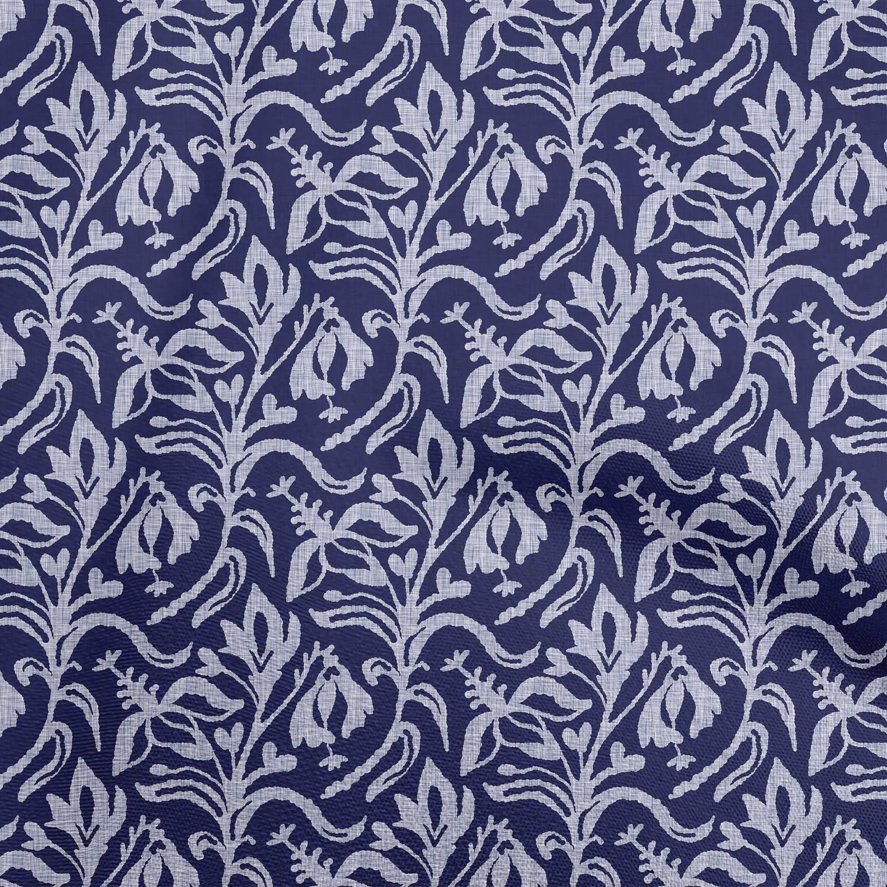 oneOone Cotton Cambric Navy Blue Fabric Block Craft Projects Decor Fabric Printed By The Yard 56 Inch Wide-X8