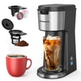 thumbnail image 1 of Strak Iced Coffee Maker, Hot and Cold Coffee Maker Single Serve for K Cup and Ground, with Descaling Reminder and Self Cleaning, Iced Coffee Machine for Home, Office and RV, 1 of 4