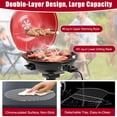 thumbnail image 2 of Patiojoy Gril BBQ Électrique Portable sur Pied avec Grille de Réchauffement Antiadhésive Amovible Température Réglable 1600 Watts Gril pour Usage Intérieur et Extérieur Rouge, 2 of 10