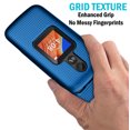 thumbnail image 4 of Case with Clip for Alcatel TCL Flip 2 Phone, Nakedcellphone [Grid Texture] Slim Hard Shell Cover and [Rotating/Ratchet] Belt Hip Holster Holder Combo for T408DL / TFALT408DCP - Cobalt Blue, 4 of 10