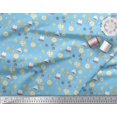 thumbnail image 2 of Soimoi Blue Rayon Fabric Tea Bag,Star Anise & Lemon Slice Vegetable Printed Craft Fabric by the Yard 56 Inch Wide, 2 of 3