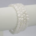 thumbnail image 2 of Bracelet Extensible Unisexe en Perles Rondes de 6 mm en Sélénite Naturelle de Qualité AA 7 Pouces, 2 of 4