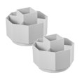 thumbnail image 1 of Oleegame 2PC Spoon And Lid Rest Pen Holder Large Capacity Desktop Office Student Dormitory Desktop Cosmetics Storage Box Brush Holder Pen Box White, 1 of 9