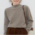 thumbnail image 4 of Women‘s Merino Wool Sweater Fall Winter Trendy Long Sleeve Mock Turtle Neck Soft Warm Pullover Tops, 4 of 5