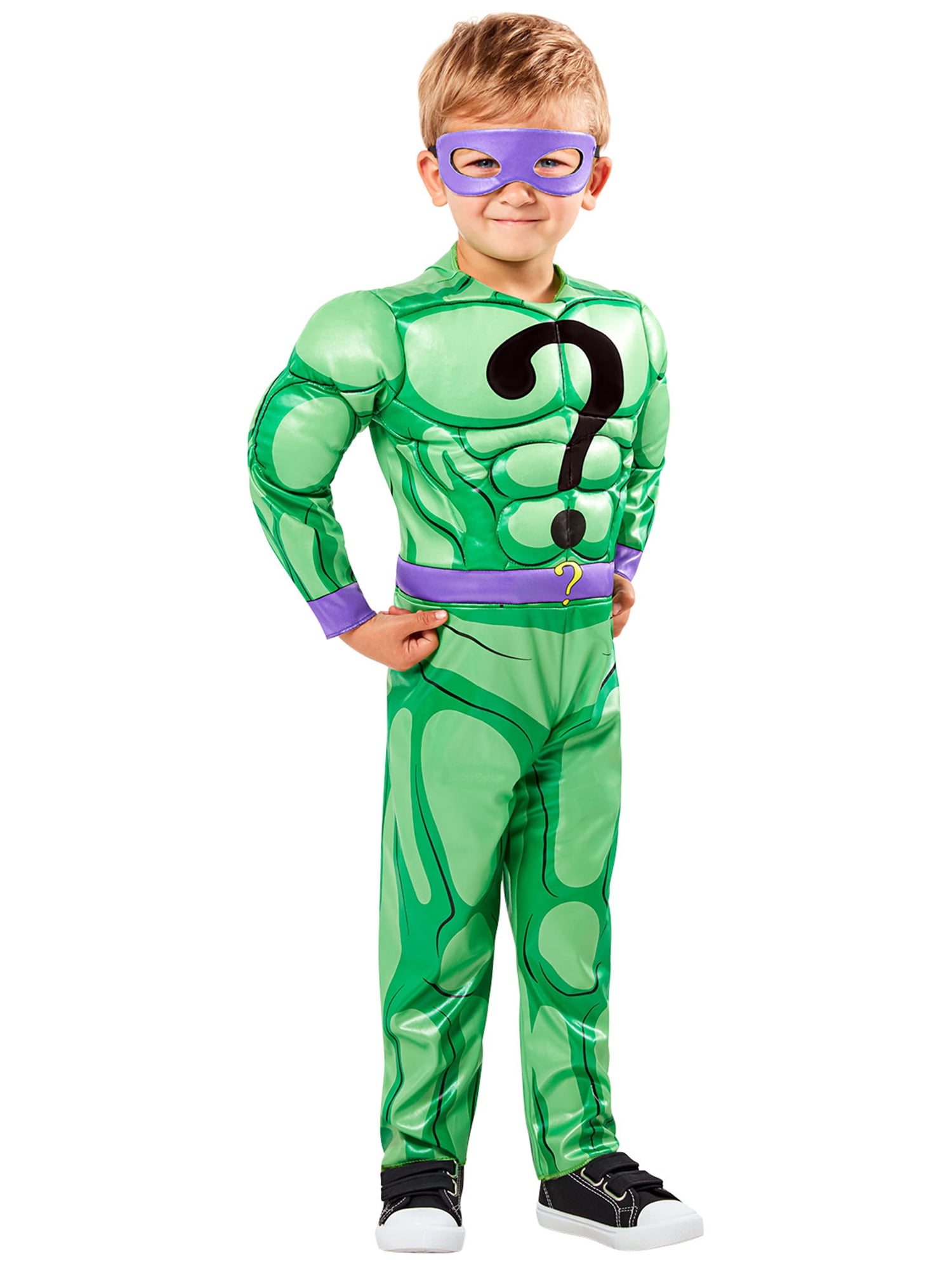 Costume Riddler avec Poitrine Musclée de DC Comics Batman pour Enfants par Rubies, pour Garçons