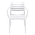 thumbnail image 3 of Compamia Artemis Outdoor Resin Patio Dining Arm Chair in White, 3 of 11