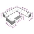 thumbnail image 4 of vidaXL 12 Piece Garden Lounge Set with Cushions Poly Rattan Dark Grey, 4 of 5