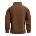 thumbnail image 4 of Timegard Mens Sweatshirts Fuzzy Fall Winter Stand Collar Pullover Button Long Sleeve Casual Comfy Tops, 4 of 8
