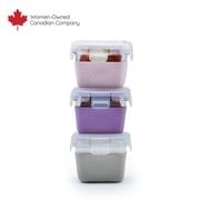 Melii Glass Food Storage Containers with Silicone Sleeve 3 Pack